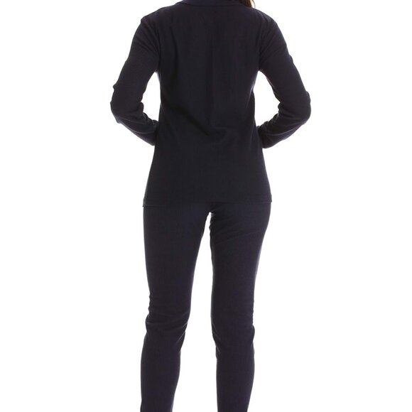 Navy Women's Thermal Underwear Set - Soft Cotton-Blend Long Johns for Winter - Picture 3 of 3